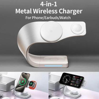 4-in-1 Magnetic Wireless Charging Station – Simplify Your Tech Life!