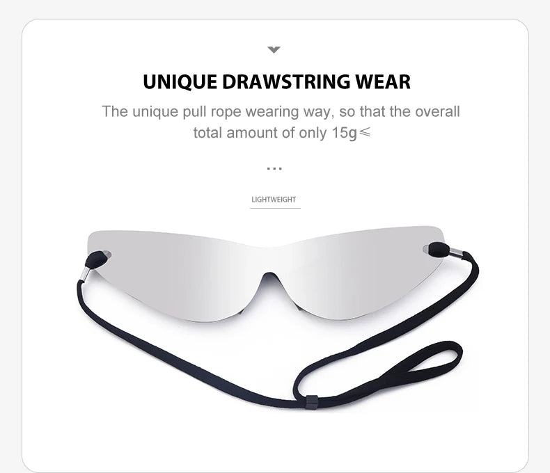 🕶️ Step Into the Future of Cool – Oversized Punk Rimless Y2K Sunglasses (2025 Edition)