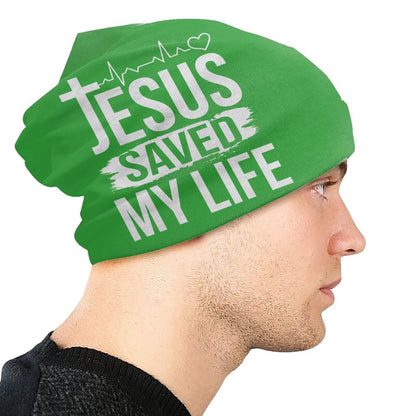 Custom Yeshua Jesus Christian Skullies Beanies Caps Unisex Winter Warm Knit Hat Adult Religion Faith Bonnet Hats Outdoor Ski Cap