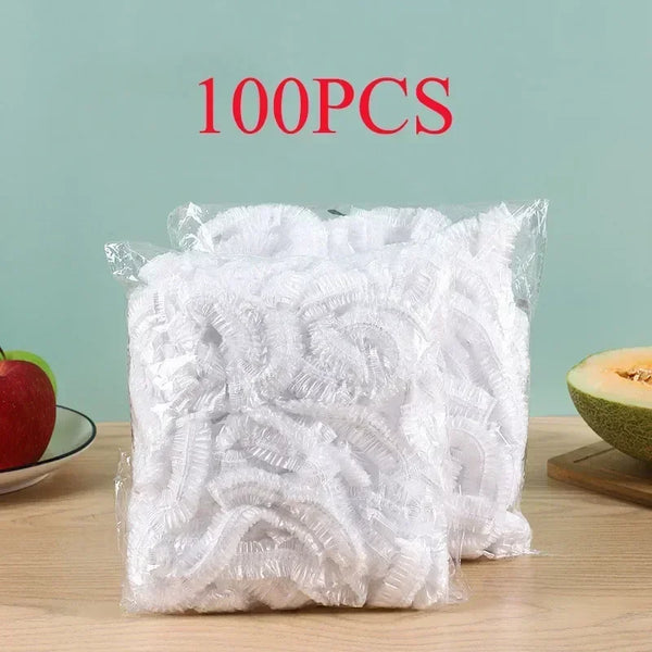 Disposable Food Bags Food Cover Plastic Wrap Elastic Cling Film Lid Kitchen Organizer Storage Organization Home Garden