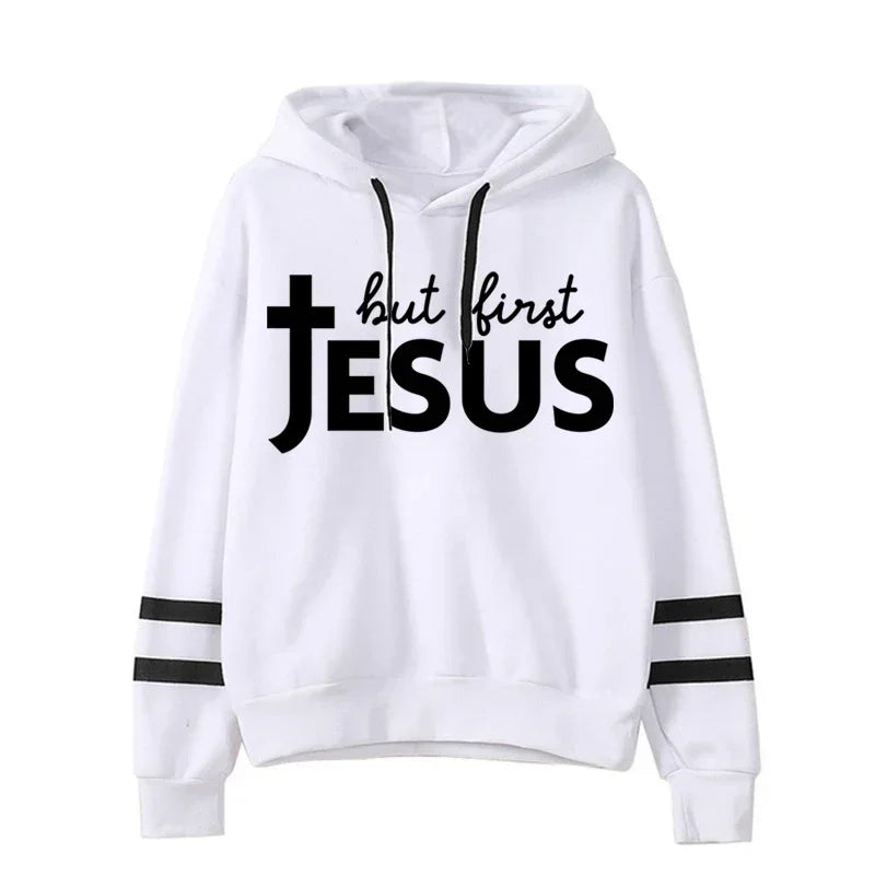 Faith Meets Fashion: Vintage Jesus Print Hoodie for Bold Believers