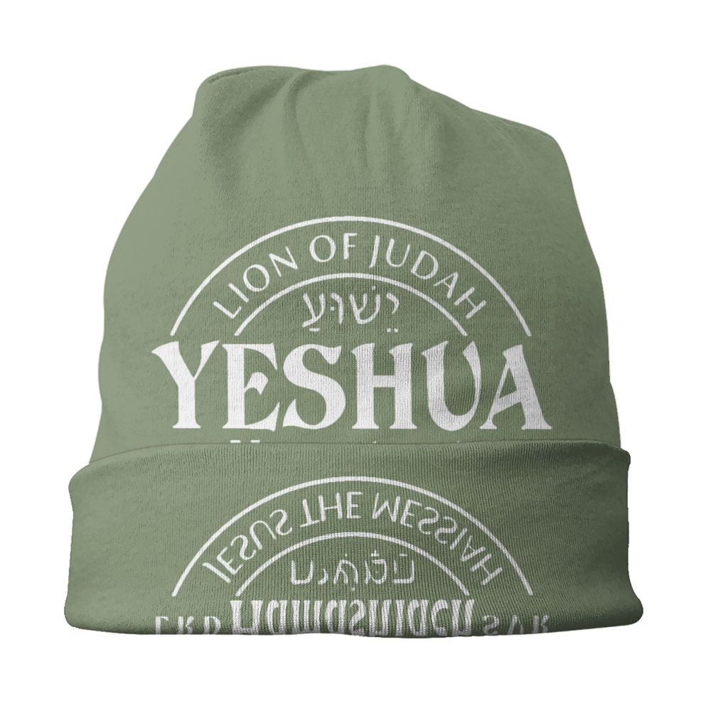 Custom Yeshua Jesus Christian Skullies Beanies Caps Unisex Winter Warm Knit Hat Adult Religion Faith Bonnet Hats Outdoor Ski Cap