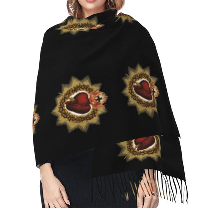 Stay Warm in Style: Jesus 'The Way, The Truth, The Life' Tassel Scarf