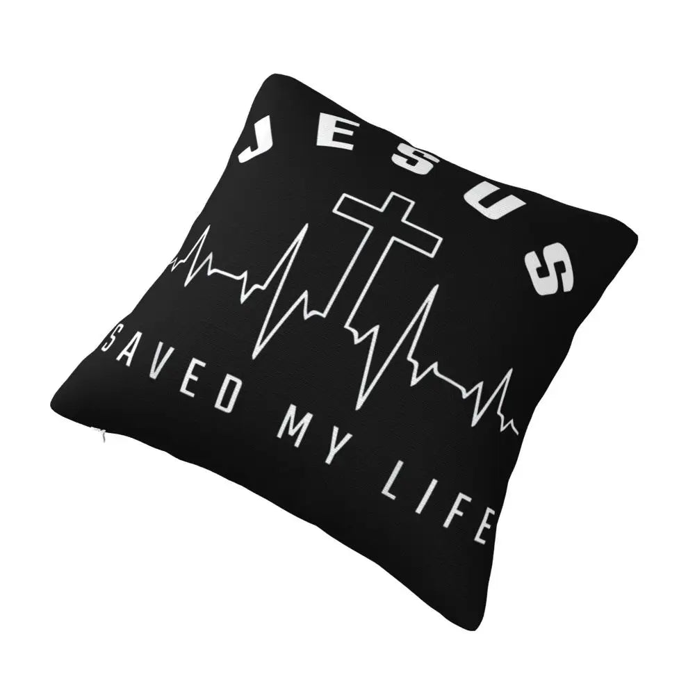 Modern Faith Meets Home Comfort: Jesus 'The Way, The Truth, The Life' Cushion Cover