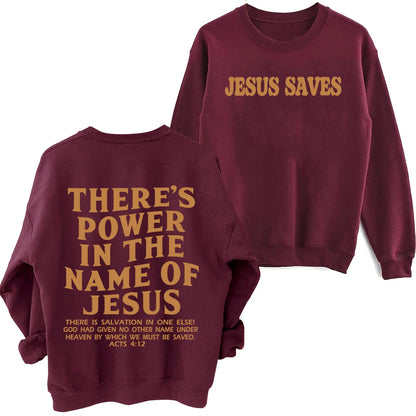 🔥 "There Is Power in the Name of Jesus" Sweatshirt – Oversized Faith Hoodie for Men & Women!