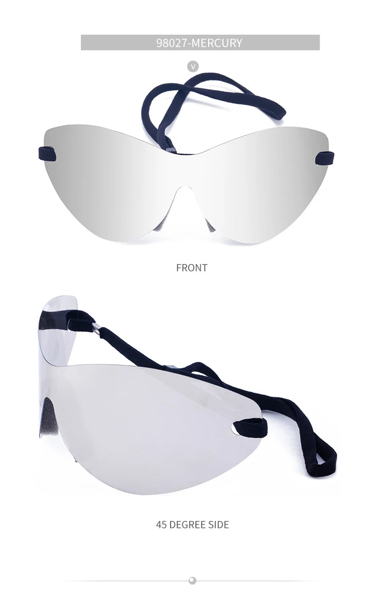 🕶️ Step Into the Future of Cool – Oversized Punk Rimless Y2K Sunglasses (2025 Edition)