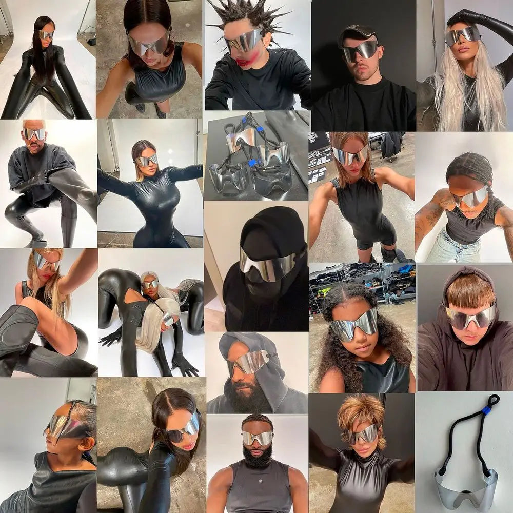 🕶️ Step Into the Future of Cool – Oversized Punk Rimless Y2K Sunglasses (2025 Edition)