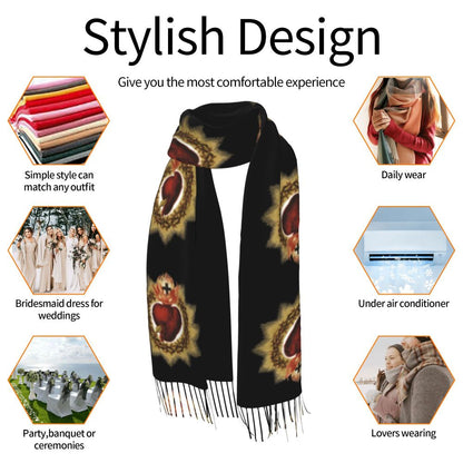 Stay Warm in Style: Jesus 'The Way, The Truth, The Life' Tassel Scarf