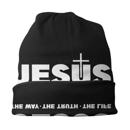 Custom Yeshua Jesus Christian Skullies Beanies Caps Unisex Winter Warm Knit Hat Adult Religion Faith Bonnet Hats Outdoor Ski Cap