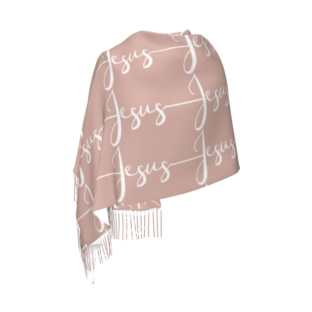 Stay Warm in Style: Jesus 'The Way, The Truth, The Life' Tassel Scarf