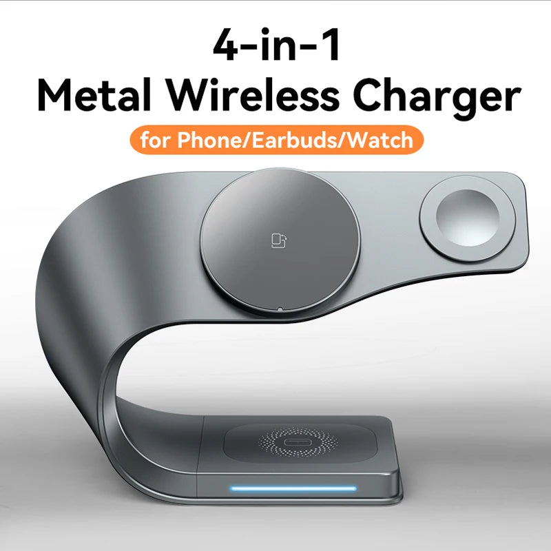 4-in-1 Magnetic Wireless Charging Station – Simplify Your Tech Life!