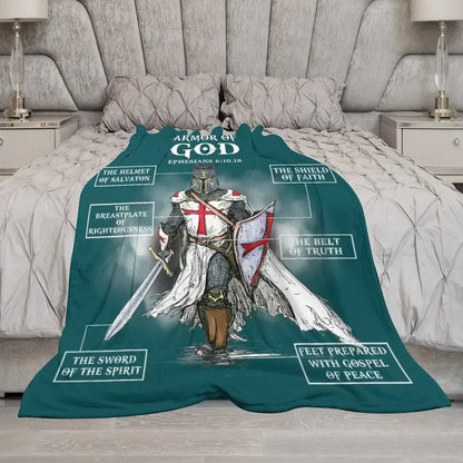 Armor of God Throw Blanket – Cozy, Inspirational, and Perfect for Any Occasion! ✝️✨