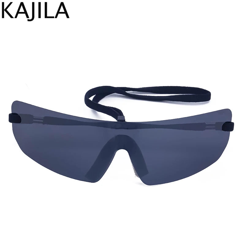 🕶️ Step Into the Future of Cool – Oversized Punk Rimless Y2K Sunglasses (2025 Edition)