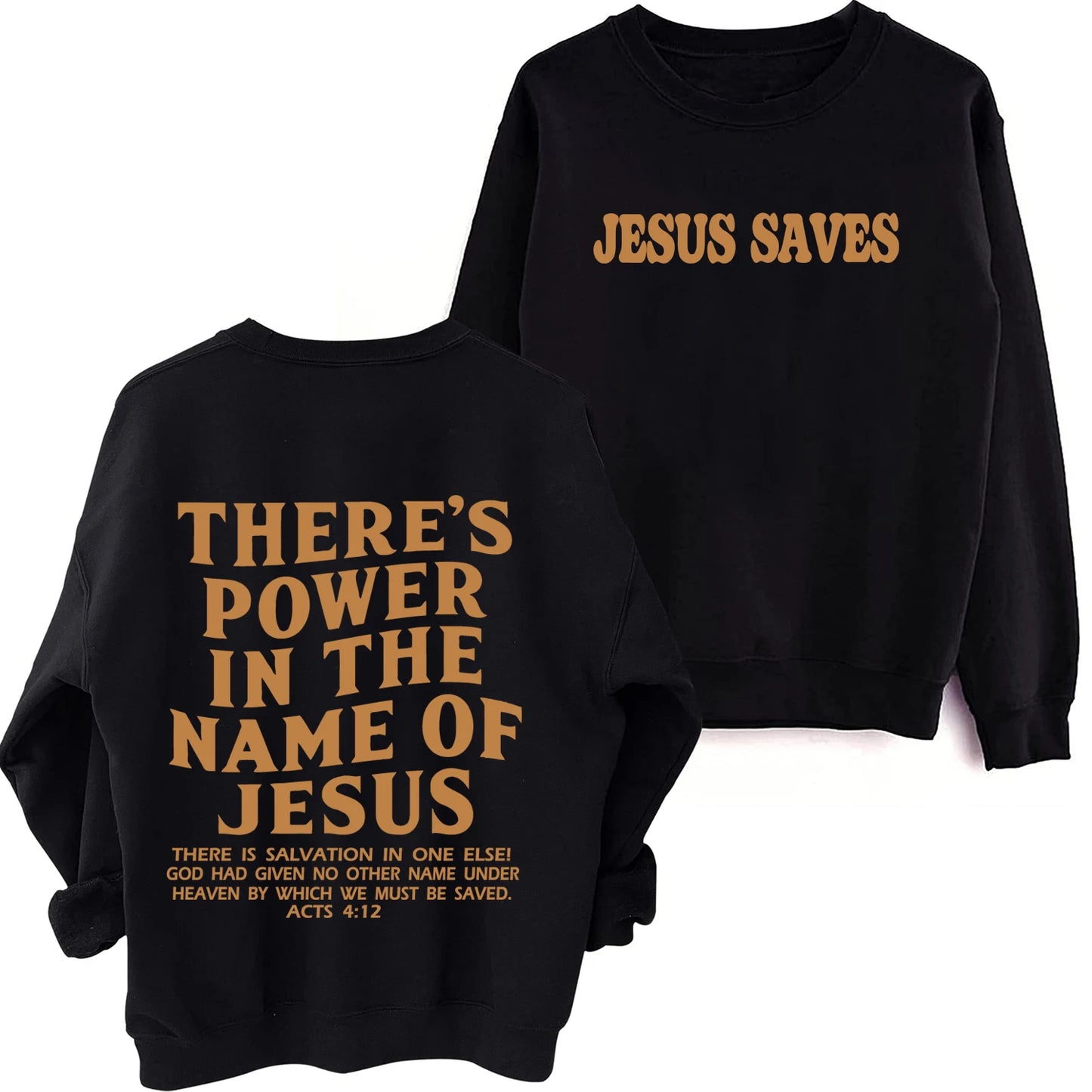 🔥 "There Is Power in the Name of Jesus" Sweatshirt – Oversized Faith Hoodie for Men & Women!