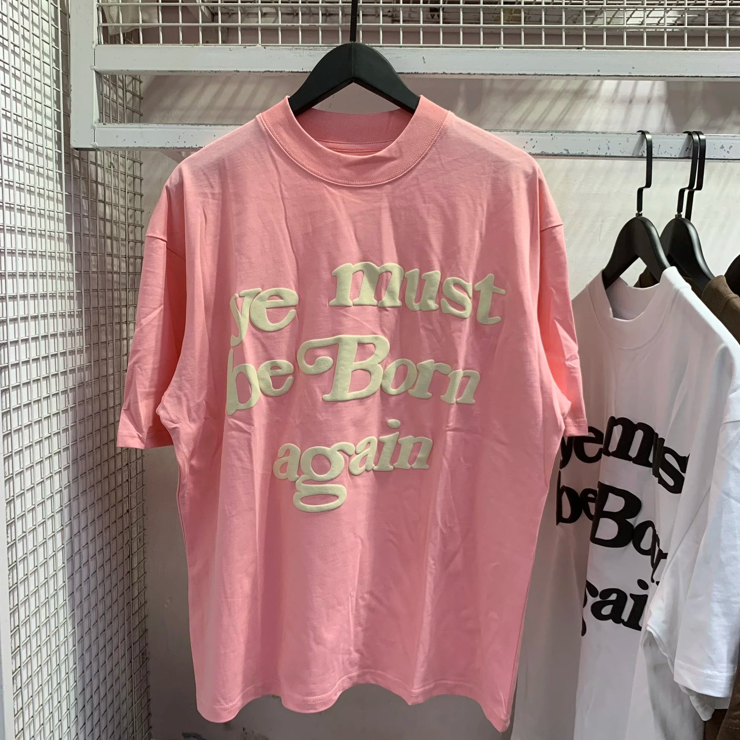 🌱 “Ye Must Be Born Again” Puff Print Tee – CPFM-Inspired Green Edition