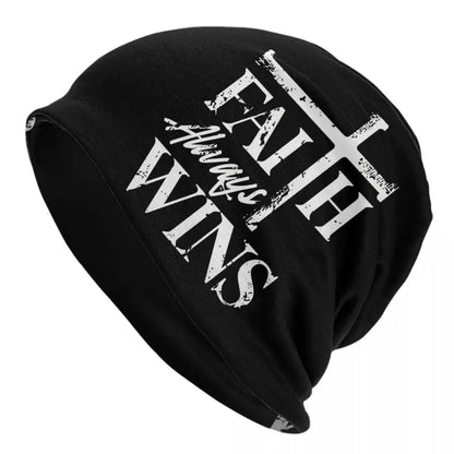 Jesus Faith Always Wins Unisex Bonnet Thin Hip Hop  Hats For Men Women