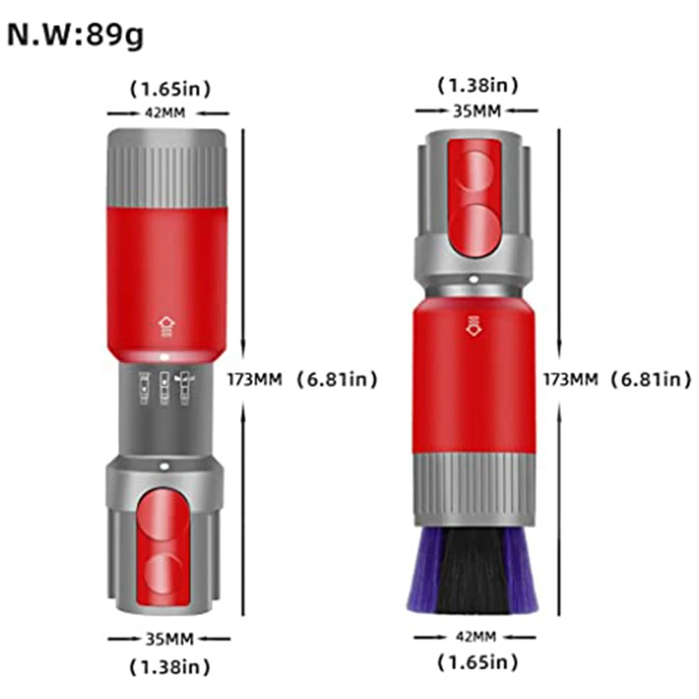 Scratch-free Dusting Brush Compatible with Dyson V7 V8 V10 V11 V12 V15 Vacuum Cleaners Self-cleaning Soft Bristles