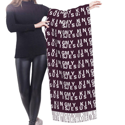 Stay Warm in Style: Jesus 'The Way, The Truth, The Life' Tassel Scarf