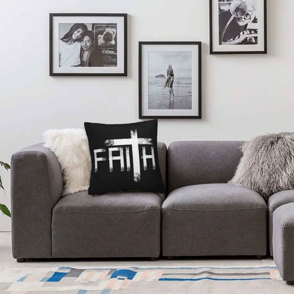 Modern Faith Meets Home Comfort: Jesus 'The Way, The Truth, The Life' Cushion Cover