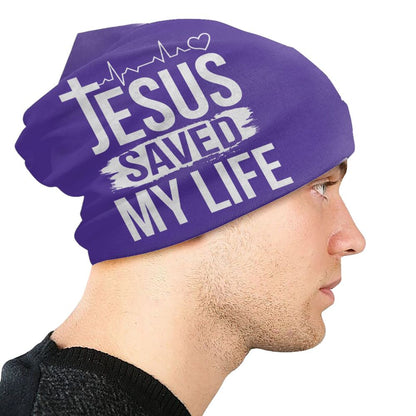 Custom Yeshua Jesus Christian Skullies Beanies Caps Unisex Winter Warm Knit Hat Adult Religion Faith Bonnet Hats Outdoor Ski Cap