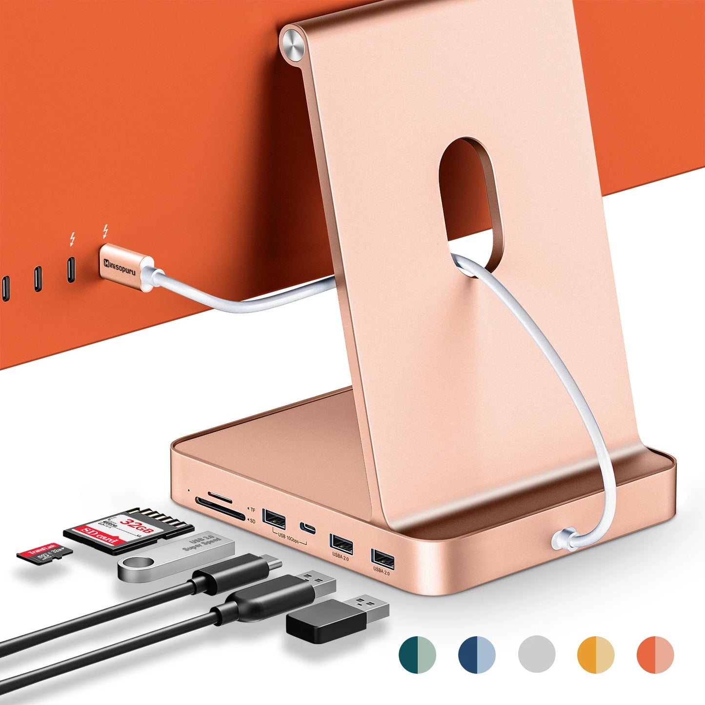 🚀 Supercharge Your iMac – Minisopuru USB-C Hub with SSD Support (2021–2024 Models)