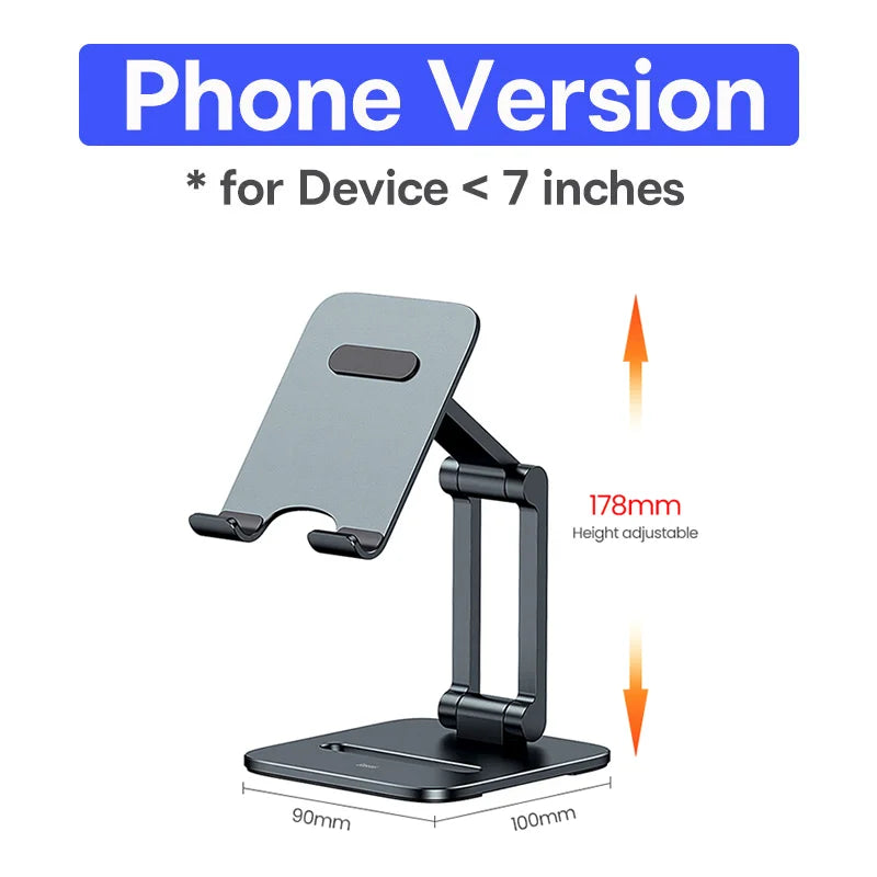 📱 Elevate Your View – Baseus Aluminum Foldable Phone & Tablet Stand