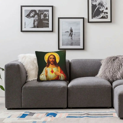 Modern Faith Meets Home Comfort: Jesus 'The Way, The Truth, The Life' Cushion Cover