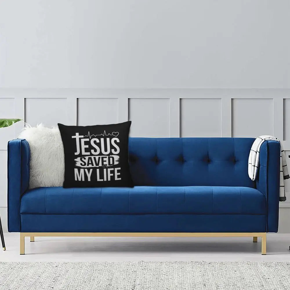 Modern Faith Meets Home Comfort: Jesus 'The Way, The Truth, The Life' Cushion Cover