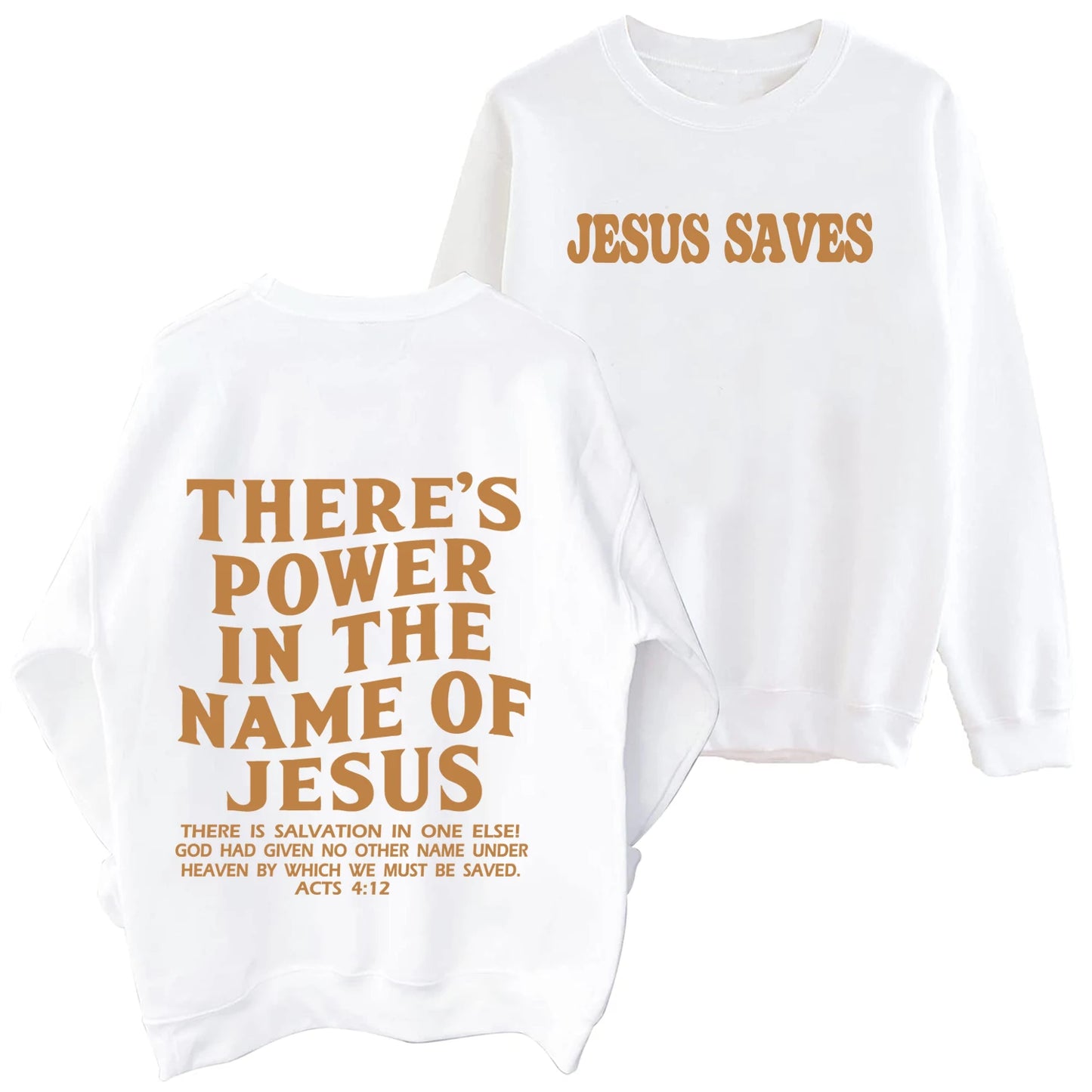 🔥 "There Is Power in the Name of Jesus" Sweatshirt – Oversized Faith Hoodie for Men & Women!