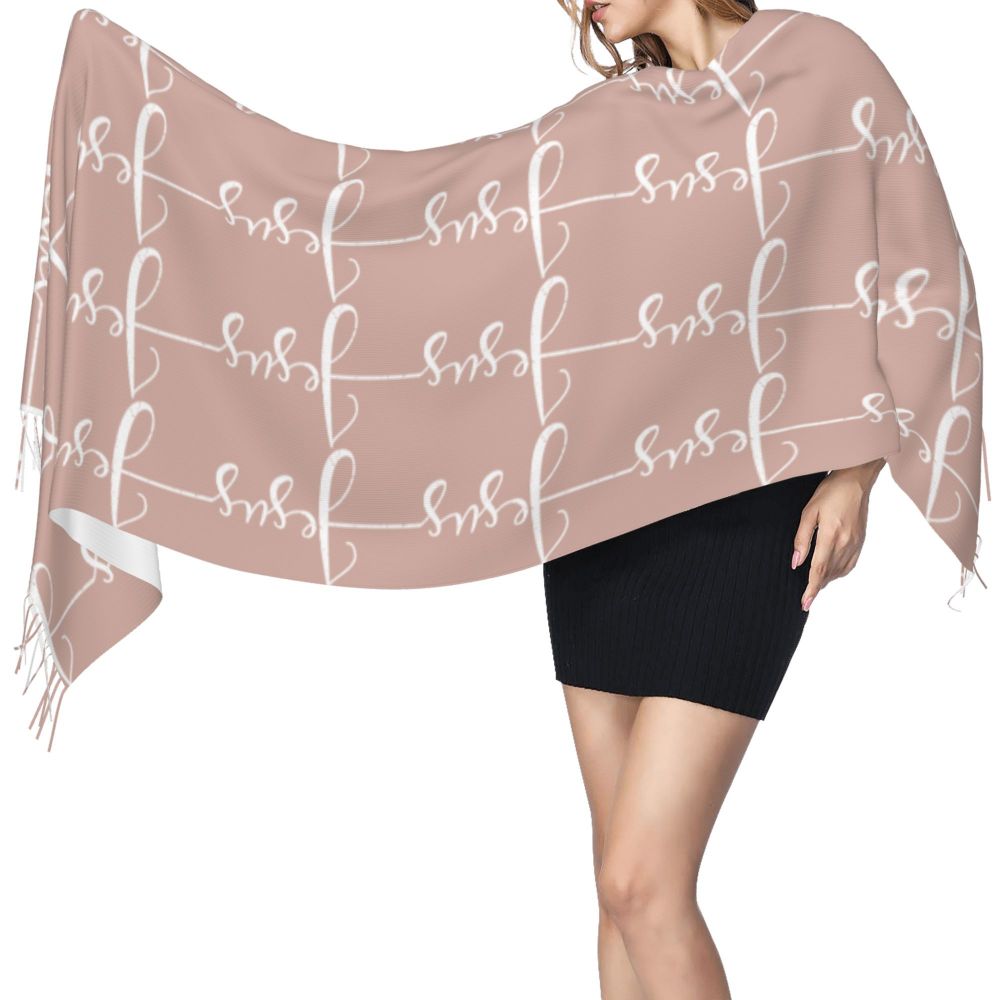 Stay Warm in Style: Jesus 'The Way, The Truth, The Life' Tassel Scarf