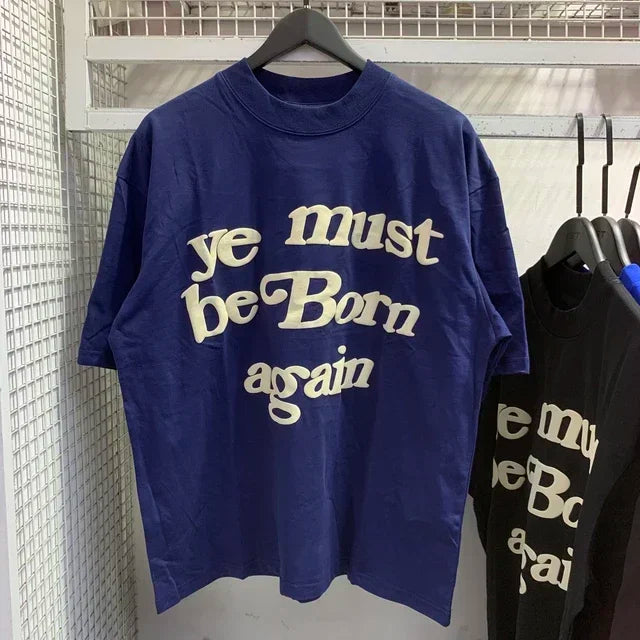 🌱 “Ye Must Be Born Again” Puff Print Tee – CPFM-Inspired Green Edition