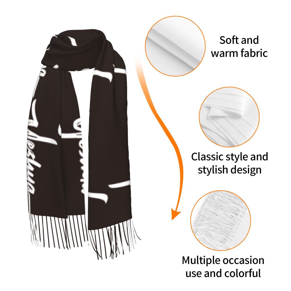 Stay Warm in Style: Jesus 'The Way, The Truth, The Life' Tassel Scarf