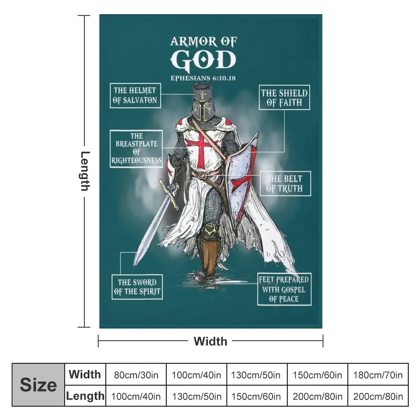 Armor of God Throw Blanket – Cozy, Inspirational, and Perfect for Any Occasion! ✝️✨