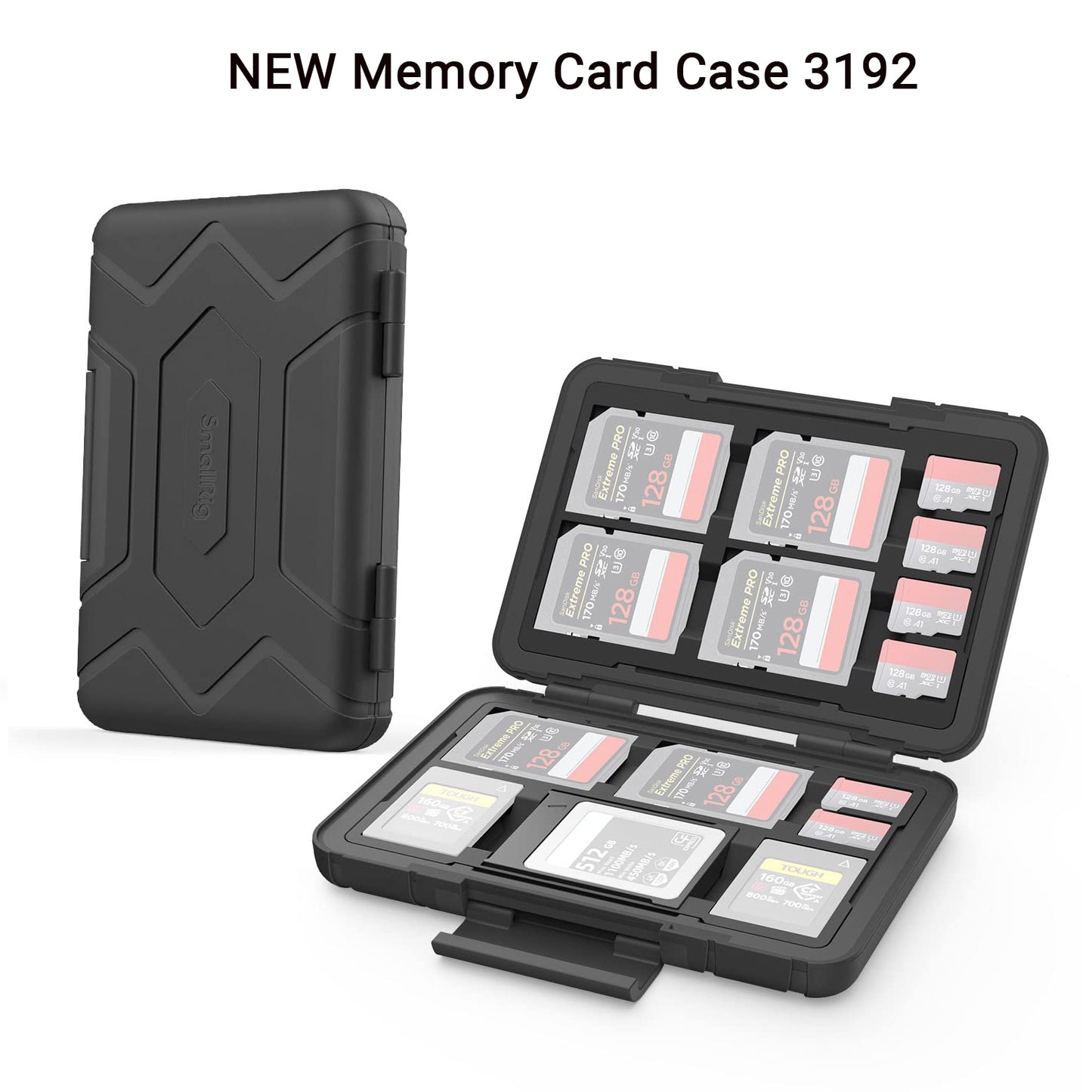 SmallRig Memory Card Case Holder Memory Card Storage Holder Anti-Shock Anti-Fall and Scratch DSLR Camera Rig 2832