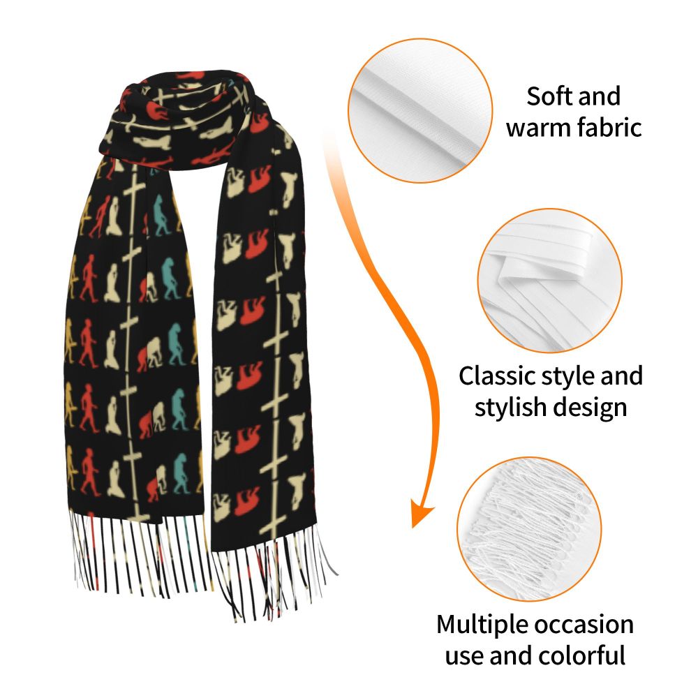 Stay Warm in Style: Jesus 'The Way, The Truth, The Life' Tassel Scarf