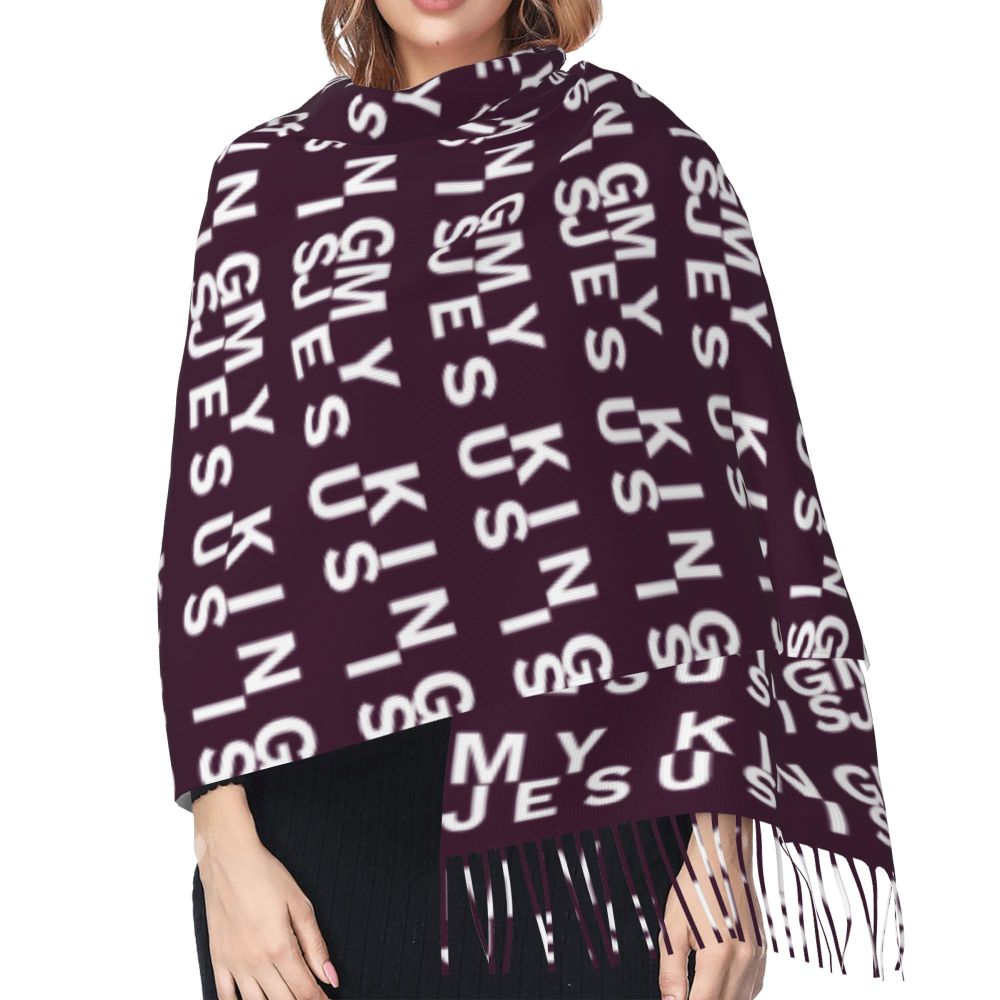 Stay Warm in Style: Jesus 'The Way, The Truth, The Life' Tassel Scarf