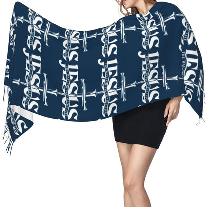 Stay Warm in Style: Jesus 'The Way, The Truth, The Life' Tassel Scarf