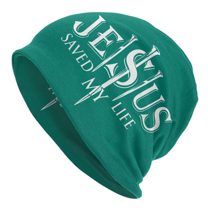 Custom Yeshua Jesus Christian Skullies Beanies Caps Unisex Winter Warm Knit Hat Adult Religion Faith Bonnet Hats Outdoor Ski Cap