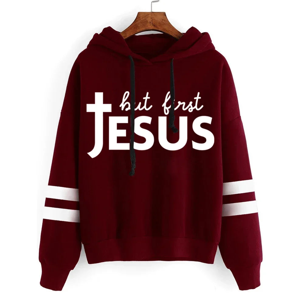 Faith Meets Fashion: Vintage Jesus Print Hoodie for Bold Believers