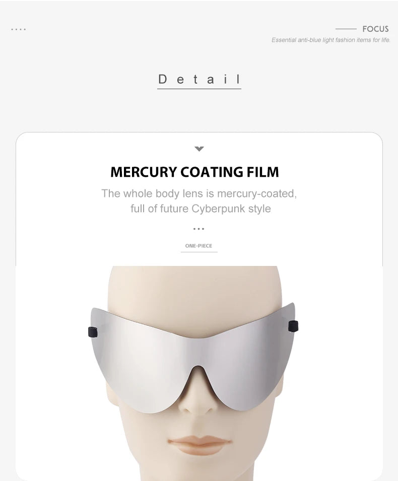 🕶️ Step Into the Future of Cool – Oversized Punk Rimless Y2K Sunglasses (2025 Edition)