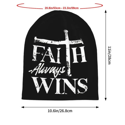 Jesus Faith Always Wins Unisex Bonnet Thin Hip Hop  Hats For Men Women