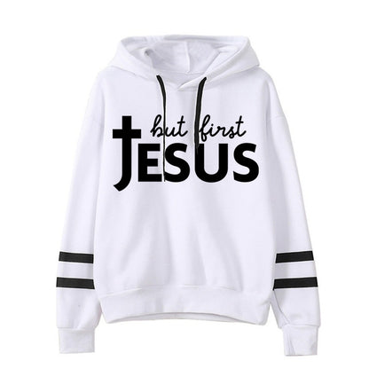 Faith Meets Fashion: Vintage Jesus Print Hoodie for Bold Believers