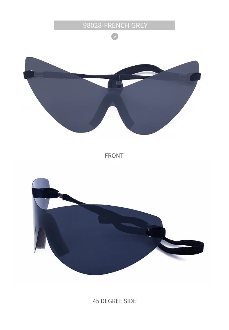 🕶️ Step Into the Future of Cool – Oversized Punk Rimless Y2K Sunglasses (2025 Edition)