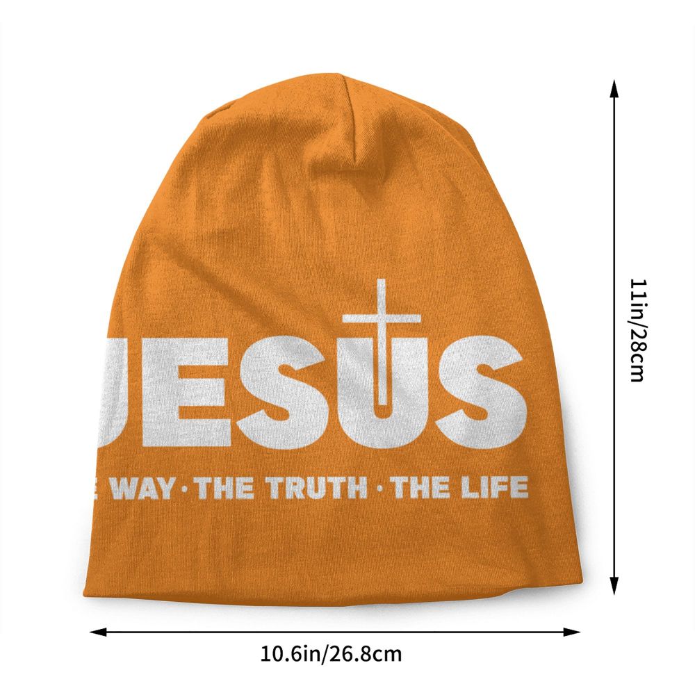 Custom Yeshua Jesus Christian Skullies Beanies Caps Unisex Winter Warm Knit Hat Adult Religion Faith Bonnet Hats Outdoor Ski Cap