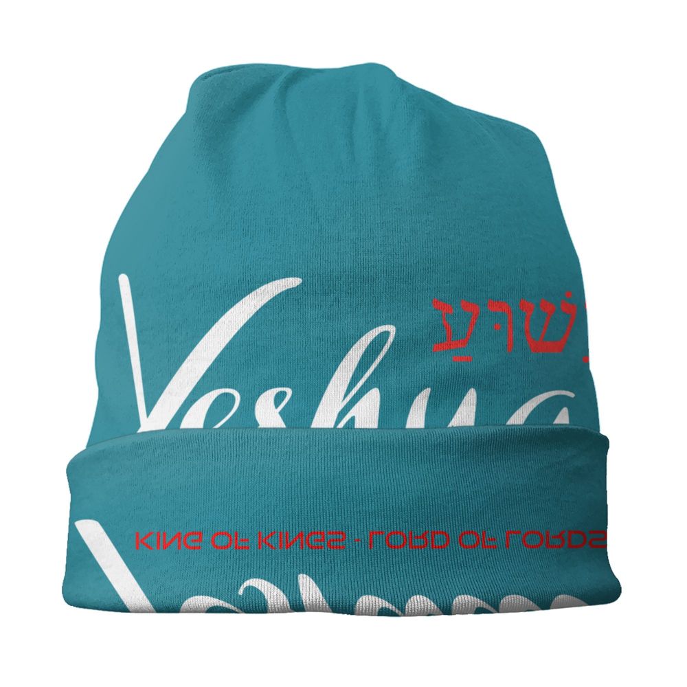 Custom Yeshua Jesus Christian Skullies Beanies Caps Unisex Winter Warm Knit Hat Adult Religion Faith Bonnet Hats Outdoor Ski Cap