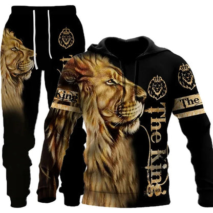 🔥 Bold 3D Tiger Printed Hoodie & Pants Set – Unleash Your Wild Side! 🐯