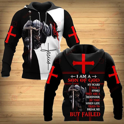 Knight Templar Armor Jesus Hoodie – Wear His Protection Boldly!