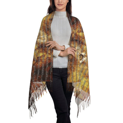 Wrap Yourself in Faith: Custom Jesus Bible Verse Tassel Scarf – Soft, Stylish, and Perfect for Winter!