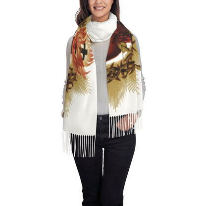 Wrap Yourself in Faith: Custom Jesus Bible Verse Tassel Scarf – Soft, Stylish, and Perfect for Winter!