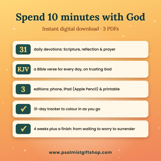31 Days of Trusting God | Christian Devotional for Waiting & Worry (Phone, iPad + Printable PDF)